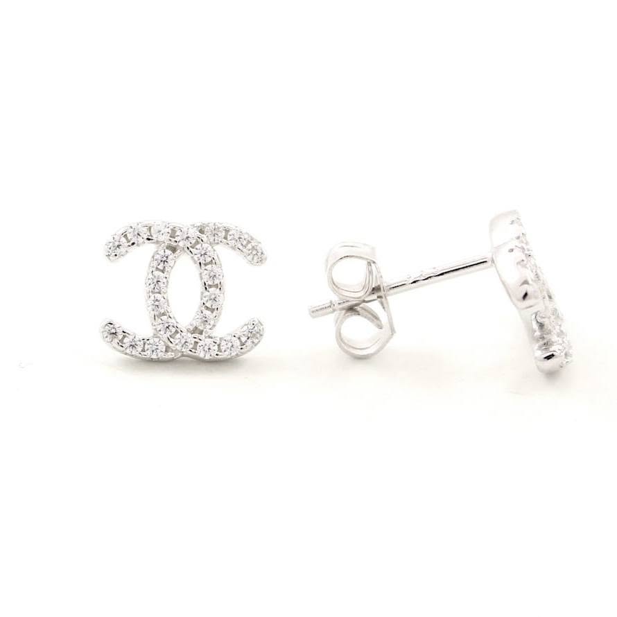 Silver Double Horseshoe Earrings
