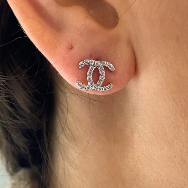 Silver Double Horseshoe Earrings