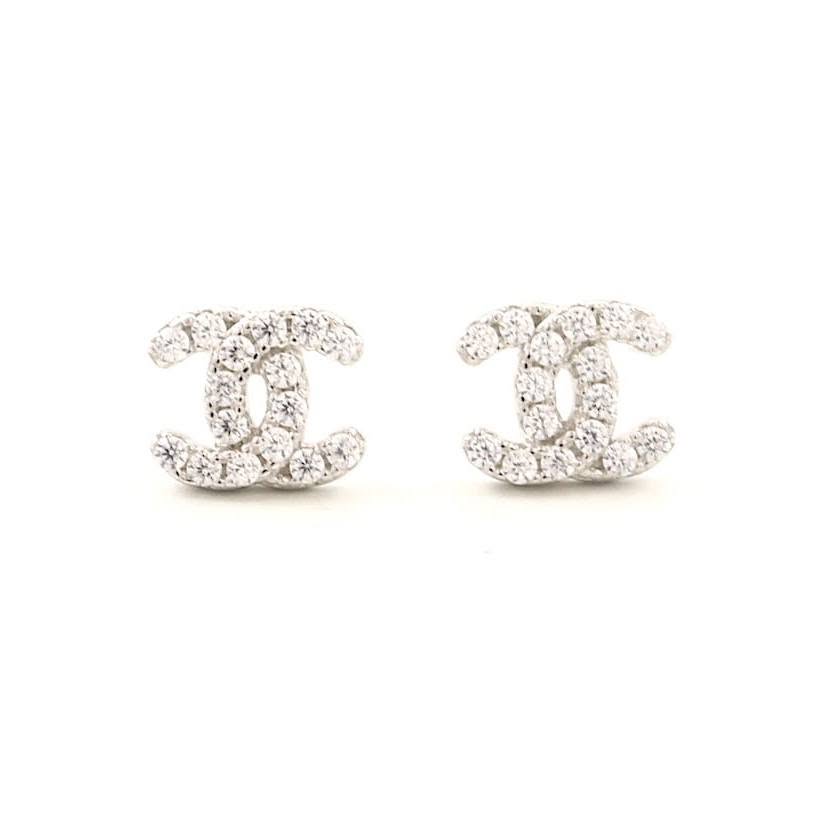 Silver Double Horseshoe Earrings