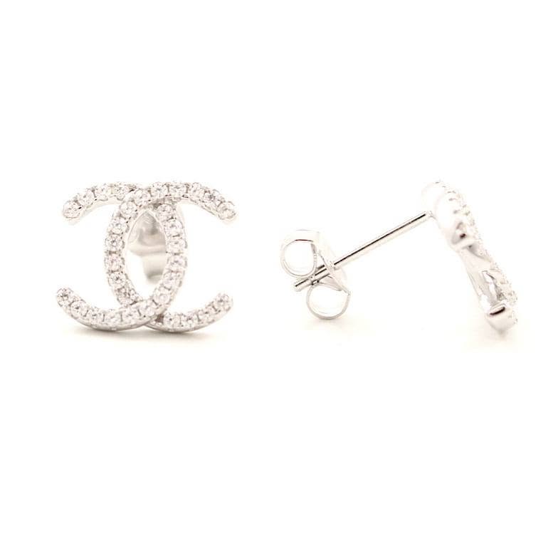 Silver Double Horseshoe Earrings