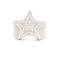 Silver Double Star Ring