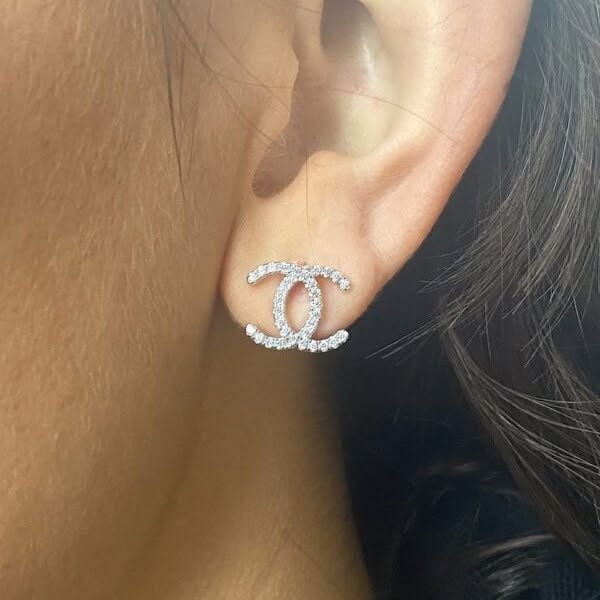 Silver Double Horseshoe Earrings
