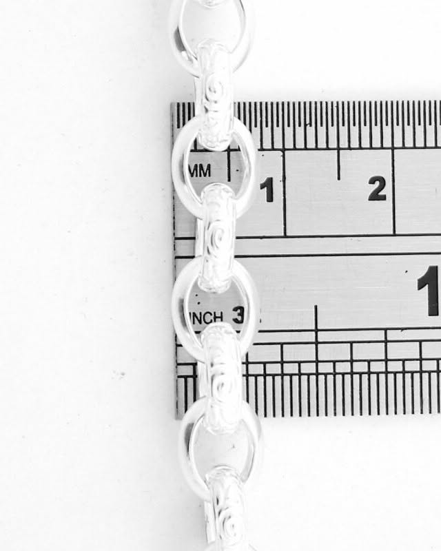 Solid Silver Plain and Patterned Belcher Chains