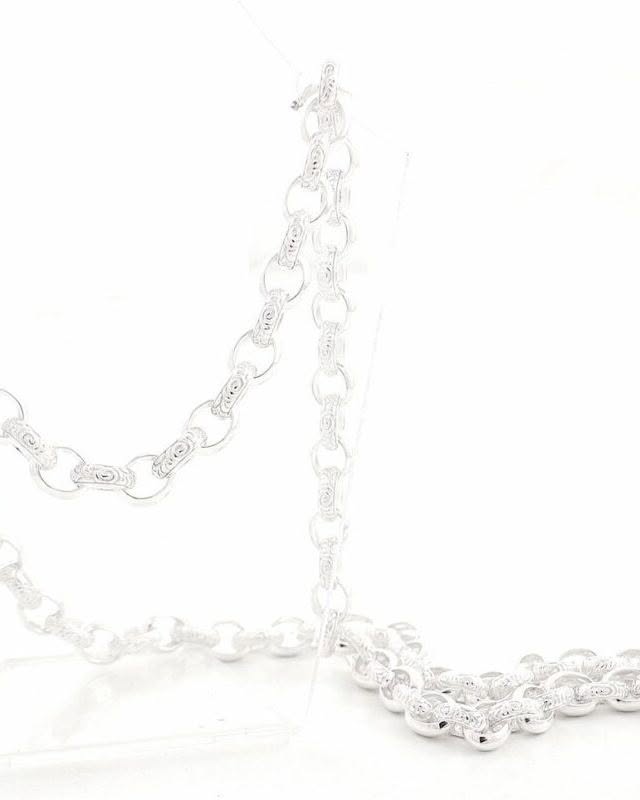 Solid Silver Plain and Patterned Belcher Chains