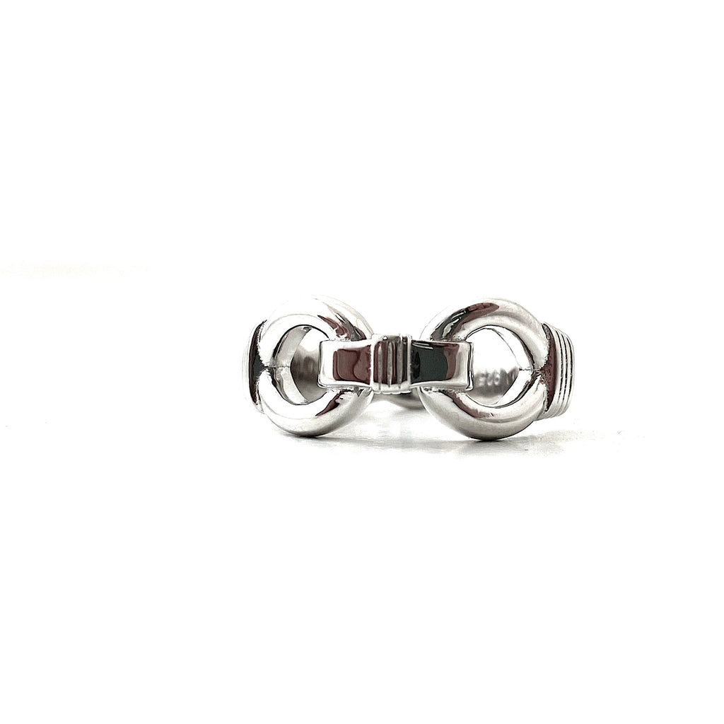 Solid Silver Double Hook Ring