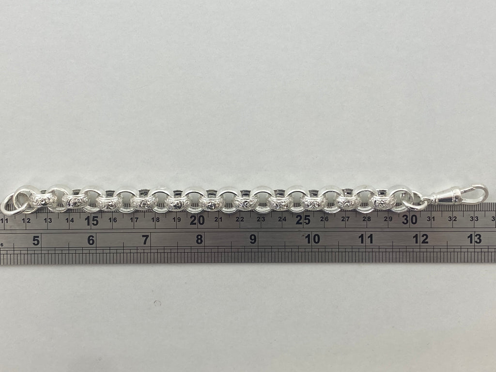 Solid Silver Large Belcher Bracelet