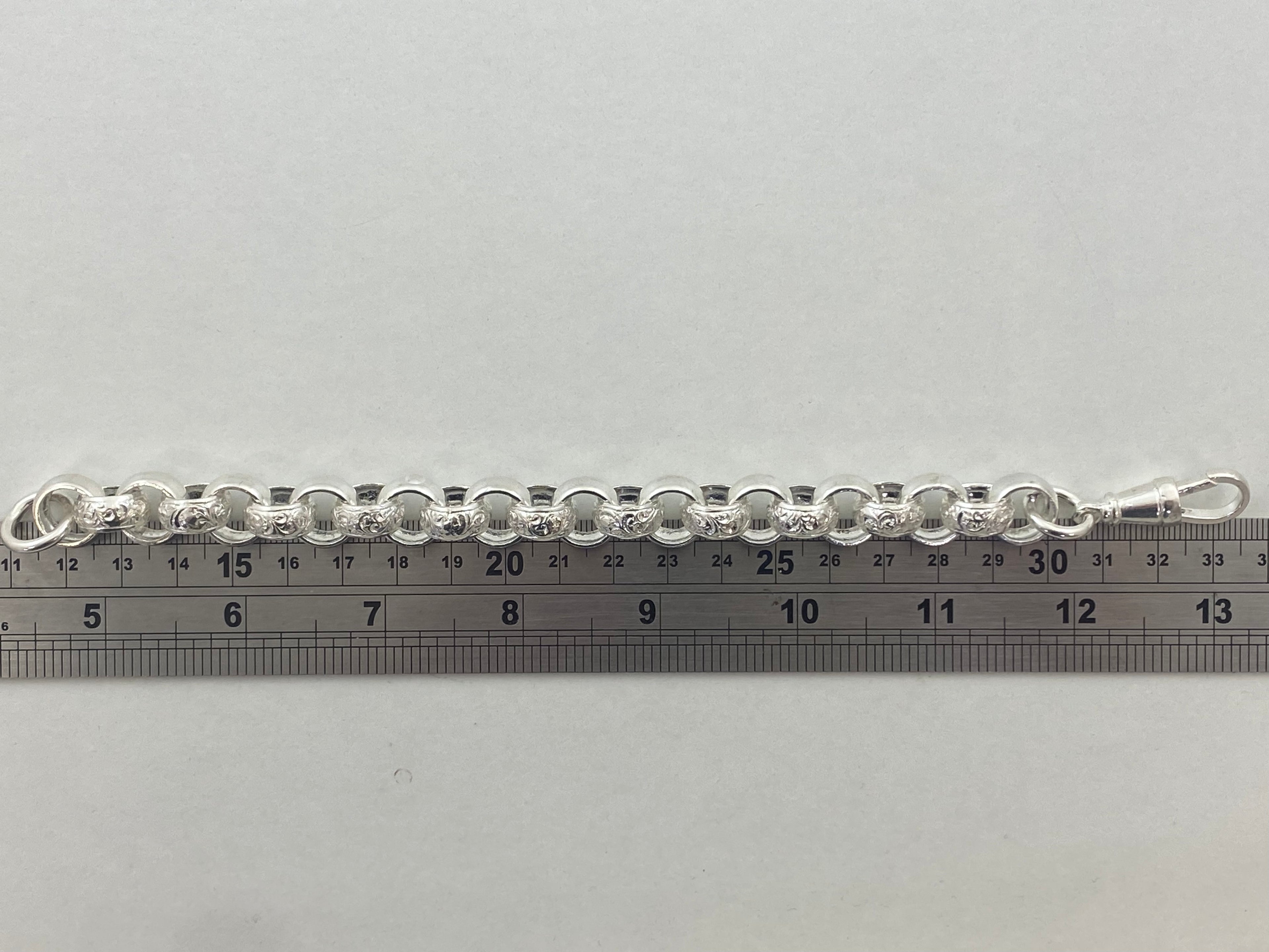 Solid Silver Large Belcher Bracelet