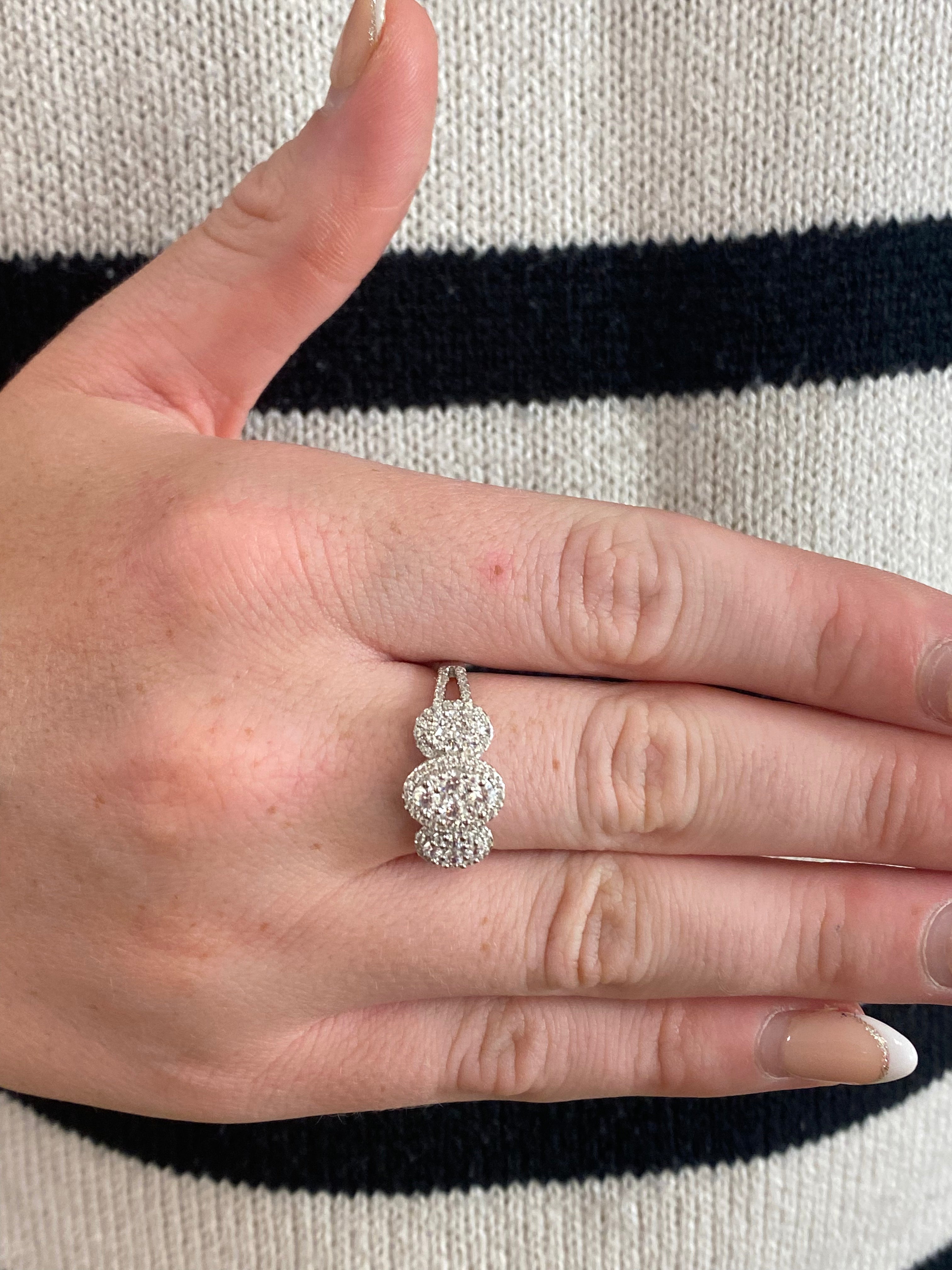 Silver Trilogy Cluster Ring